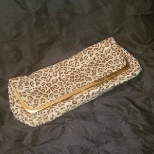 Leopard print clutch